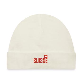 Schweiz - Flagge - Schwiiz - Suisse - Switzerland - Baby Premium Organic Mütze - Naturweiß - Vorne
