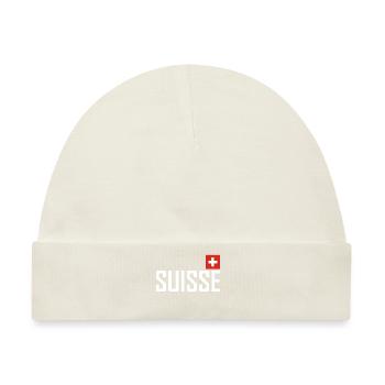 Schweiz - Flagge - Schwiiz - Suisse - Switzerland - Baby Premium Organic Mütze - Naturweiß - Vorne