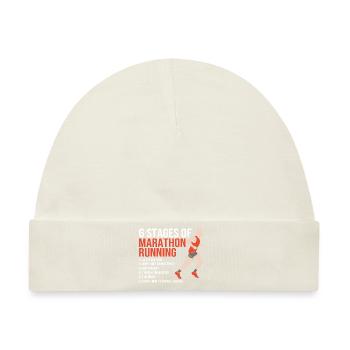 Marathon Halbmarathon Marathonläufer - Baby Premium Organic Mütze - Naturweiß - Vorne