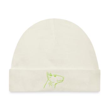 Bullterrier Kopf im Profil - Baby Premium Organic Mütze - Naturweiß - Vorne