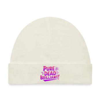 reiner todbrillanter schottischer Slang - Baby Premium Organic Mütze - Naturweiß - Vorne