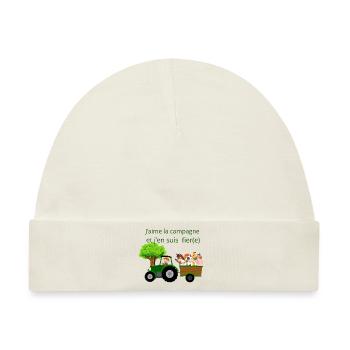 Ich liebe die Landschaft und bin stolz darauf - Baby Premium Organic Mütze - Naturweiß - Vorne