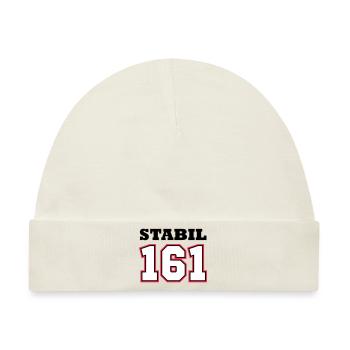 STABIL 161 - FOOTBALL RED - Baby Premium Organic Mütze - Naturweiß - Vorne