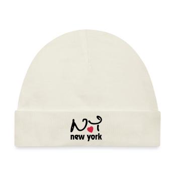 I Love New York - Baby Premium Organic Mütze - Naturweiß - Vorne