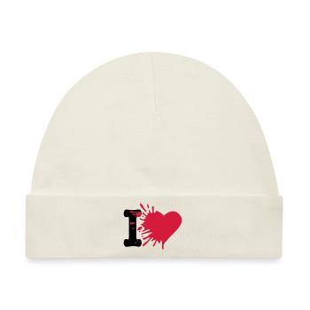 i love - Baby Premium Organic Mütze - Naturweiß - Vorne