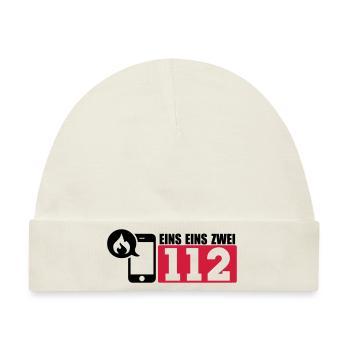 Feuerwehr 112 - Baby Premium Organic Mütze - Naturweiß - Vorne