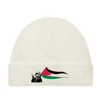 Free Palestine - Baby Premium Organic Mütze - Naturweiß - Vorne