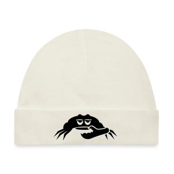 Krabbe / crab (1c) - Baby Premium Organic Mütze - Naturweiß - Vorne