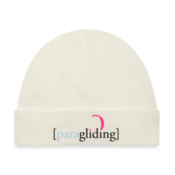 [paragliding] - Baby Premium Organic Mütze - Naturweiß - Vorne