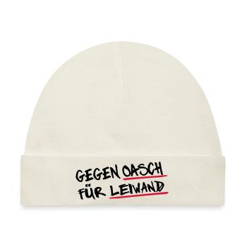 Oaschleiwand 2 - Baby Premium Organic Mütze - Naturweiß - Vorne