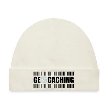 Geocaching Barcode - 2colors - 2O12 - Baby Premium Organic Mütze - Naturweiß - Vorne