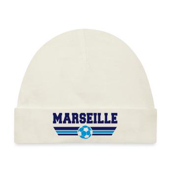 Marseille Fußball - Baby Premium Organic Mütze - Naturweiß - Vorne