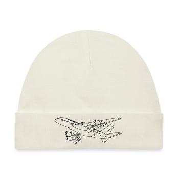 Airbus A380 - Baby Premium Organic Mütze - Naturweiß - Vorne
