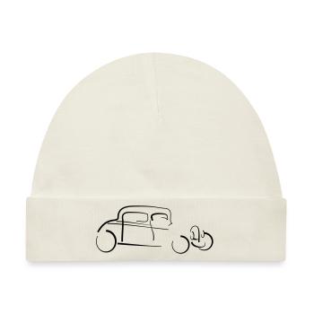 Hot Rod - Baby Premium Organic Mütze - Naturweiß - Vorne