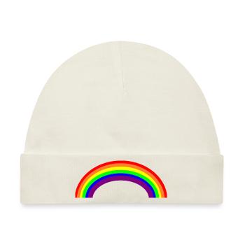 Regenbogen - Baby Premium Organic Mütze - Naturweiß - Vorne