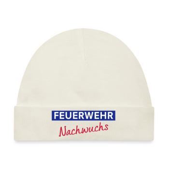 Feuerwehr Nachwuchs - Baby Premium Organic Mütze - Naturweiß - Vorne