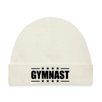 gymnast logo gymnastik turngeraet hocker gymnastik - Baby Premium Organic Mütze - Naturweiß - Vorne