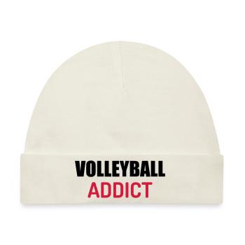Volleyball - Volley Ball - Volley-Ball - Sport - Baby Premium Organic Mütze - Naturweiß - Vorne