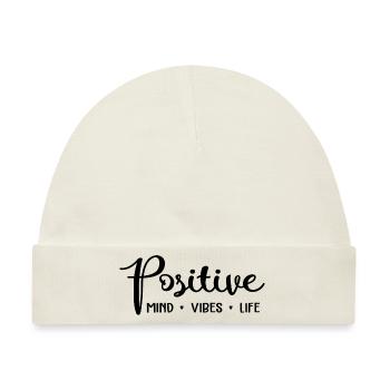 Positive Mind Vibes Leben - Baby Premium Organic Mütze - Naturweiß - Vorne