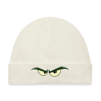 Böser Blick T Shirt & Hoodie - grüne, böse Augen - Baby Premium Organic Mütze - Naturweiß - Vorne