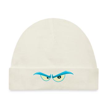 Böser Blick T Shirt & Hoodie - blaue, böse Augen - Baby Premium Organic Mütze - Naturweiß - Vorne