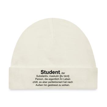 Student, der - Baby Premium Organic Mütze - Naturweiß - Vorne