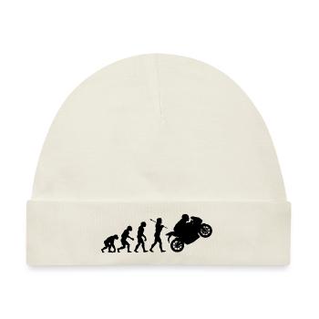 Biker Evolution - Baby Premium Organic Mütze - Naturweiß - Vorne