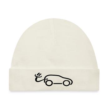 e auto b - Baby Premium Organic Mütze - Naturweiß - Vorne