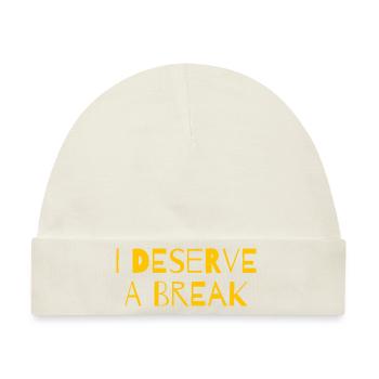I deserve a break - Baby Premium Organic Mütze - Naturweiß - Vorne