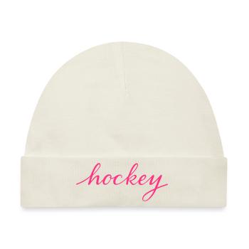 Feldhockey Schriftzug - Baby Premium Organic Mütze - Naturweiß - Vorne