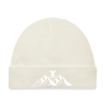 Snowboard Snowboarder - Baby Premium Organic Mütze - Naturweiß - Vorne