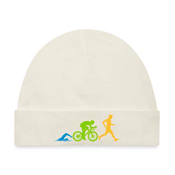 Sport Triathlon Wettkampf - Baby Premium Organic Mütze - Naturweiß - Vorne