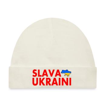 Slava ukraini - Baby Premium Organic Mütze - Naturweiß - Vorne