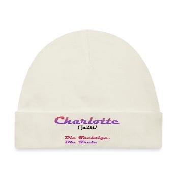 Charlotte - Baby Premium Organic Mütze - Naturweiß - Vorne