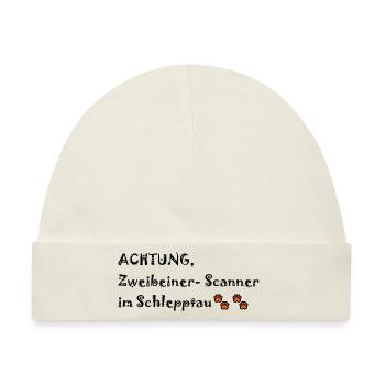 Zweibeiner-Scanner; Hund ist Menschenkenner - Baby Premium Organic Mütze - Naturweiß - Vorne