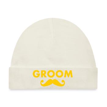 Groom - Baby Premium Organic Mütze - Naturweiß - Vorne