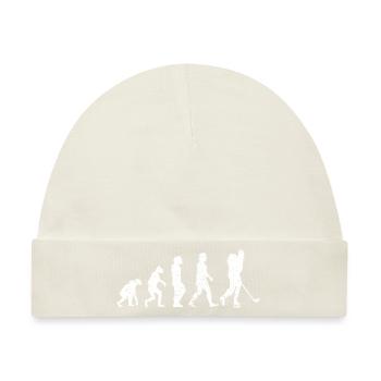 Eishockey Wintersport Geschenk Eishockeyteam - Baby Premium Organic Mütze - Naturweiß - Vorne