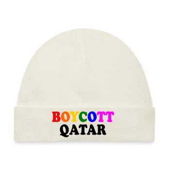 Boycott qatar - Baby Premium Organic Mütze - Naturweiß - Vorne