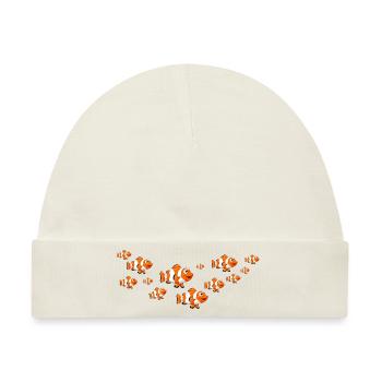 Aquarium Aquarianer "Clownfisch Fischschwarm" - Baby Premium Organic Mütze - Naturweiß - Vorne