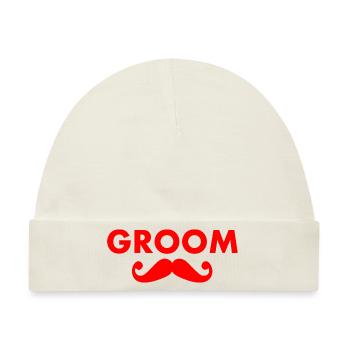 Groom - Baby Premium Organic Mütze - Naturweiß - Vorne
