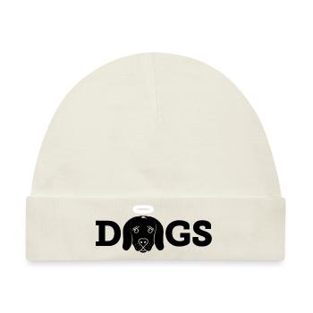 Holy Dogs (black) - Baby Premium Organic Mütze - Naturweiß - Vorne