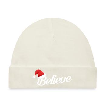 Believe in Christmas Believe Santa - Baby Premium Organic Mütze - Naturweiß - Vorne