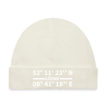 Löhne Koordinaten - Baby Premium Organic Mütze - Naturweiß - Vorne