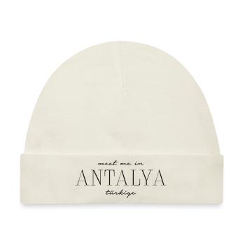 Meet me in Antalya - Türkei - Baby Premium Organic Mütze - Naturweiß - Vorne