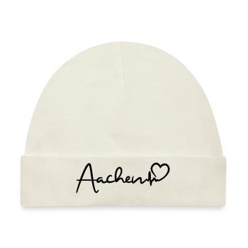 Aachen Herzschlag - Baby Premium Organic Mütze - Naturweiß - Vorne