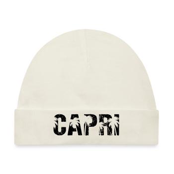 Capri Palmen Insel Italien - Baby Premium Organic Mütze - Naturweiß - Vorne