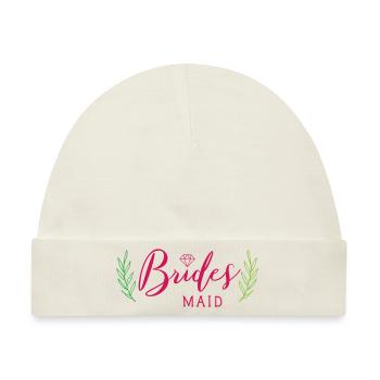 Brides maid Spruch - Baby Premium Organic Mütze - Naturweiß - Vorne
