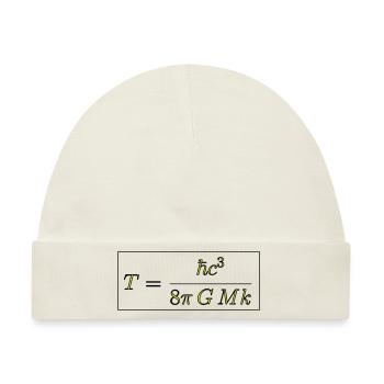 Temperaturformel eines Schwarzen Loches - Baby Premium Organic Mütze - Naturweiß - Vorne