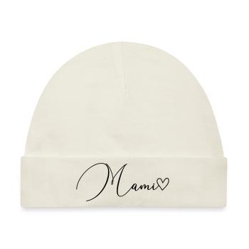 Mami Schrift - Baby Premium Organic Mütze - Naturweiß - Vorne