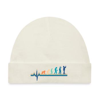 Evolution Heartbeat Soziale Netzwerke - Baby Premium Organic Mütze - Naturweiß - Vorne